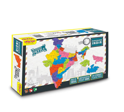 Zephyr Discover India,India Map,Puzzles & Educational Toy,Learning Toy,for Boys & Girls 3 Yr+(Multicolor)