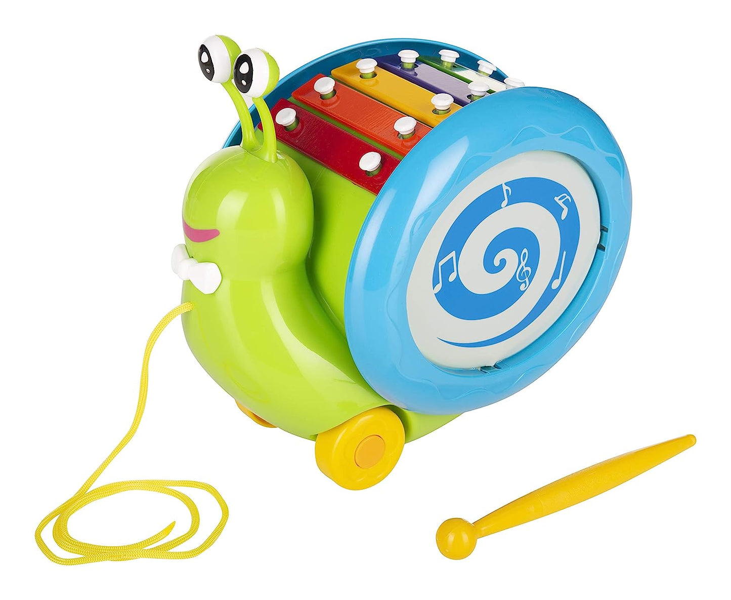 Giggles - 3 In 1 Pull Along Musical Snail, Xylophone, Drum And Walking Preschool Toys (12 Months & Above, Infant, Multicolour) (0 pieces)