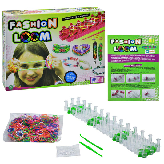 EKTA Fashion Loom Bands (Multi Color) for Girls Kid, Small