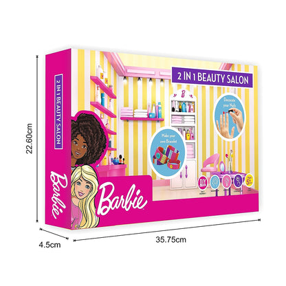 RATNA'S Barbie 2 in 1 Beauty Salon Nail Art and Bracelet Making