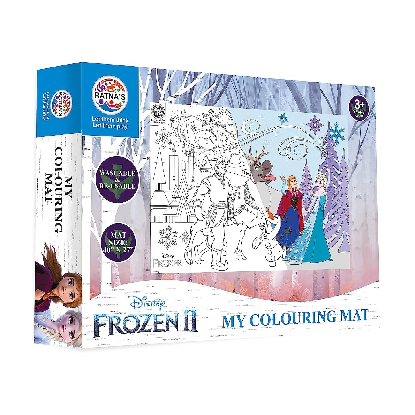 RATNA'S My Coloring Mat Frozen 2 | DIY Kit for Kids Big Size Mat 40 x 27 inches