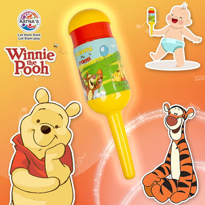 Ratna's Disney Musical Rattle Winnie The Pooh Colorful Attractive Plastic Non Toxic Grab & Shake Sound Rattle for New Born and Infants Multicolour