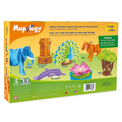 Imagimake Mapology National Symbols of India - Construction Set - Make 7 Models - Educational Toys for 5 Years+ GAMES