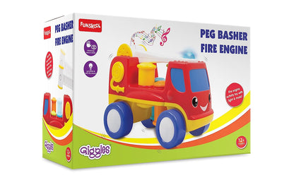 Giggles - Peg Basher Fire Engine, Hammer learning toy for kids, Light & Sound, 12 months & above, Infant and Preschool Toys