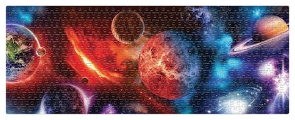 Frank Space Odyssey Panorama 500 Piece Jigsaw Puzzle for Kids for Age 10 to Adults - Fun and Challenging Puzzle Game for Focus, Memory, Mental Boost - Includes Reference Poster, 4 Sorting Trays