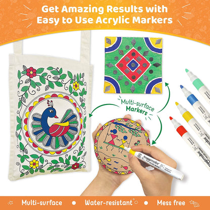 Imagimake 3-in-1 Awesome craft Kit - Kids Arts and crafts - Arts and crafts  for Kids Ages 6-8 - Air Dry clay, Paper Quilling Kit