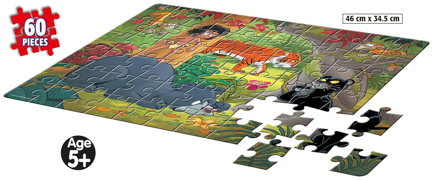 Frank The Jungle Book 60 Piece Jigsaw Puzzle for Kids for Age 5 Years Old and Above