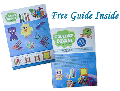 DIY Candy Craft Hobby Kit, Learn Creativity with This Art & Craft Kit, Best Out of Waste with ice-Cream Sticks Gifting Game for Kids