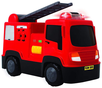 Giggles - Fire Engine, Multicolour vehicle with Lights and Sounds, Develops motor skills , 12 months & above, Infant and Preschool Toys