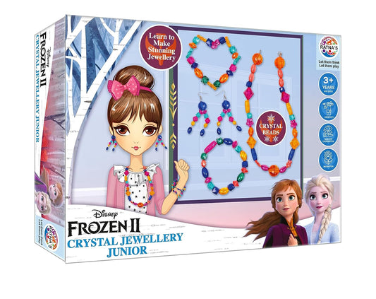 RATNA'S Art & Craft DIY Jewellery Making Kit for Girls to Make Necklaces, Earnings, Bracelets, etc Using Different Colorful Beads (Disney Frozen Crystal Beads Jewellery Junior)