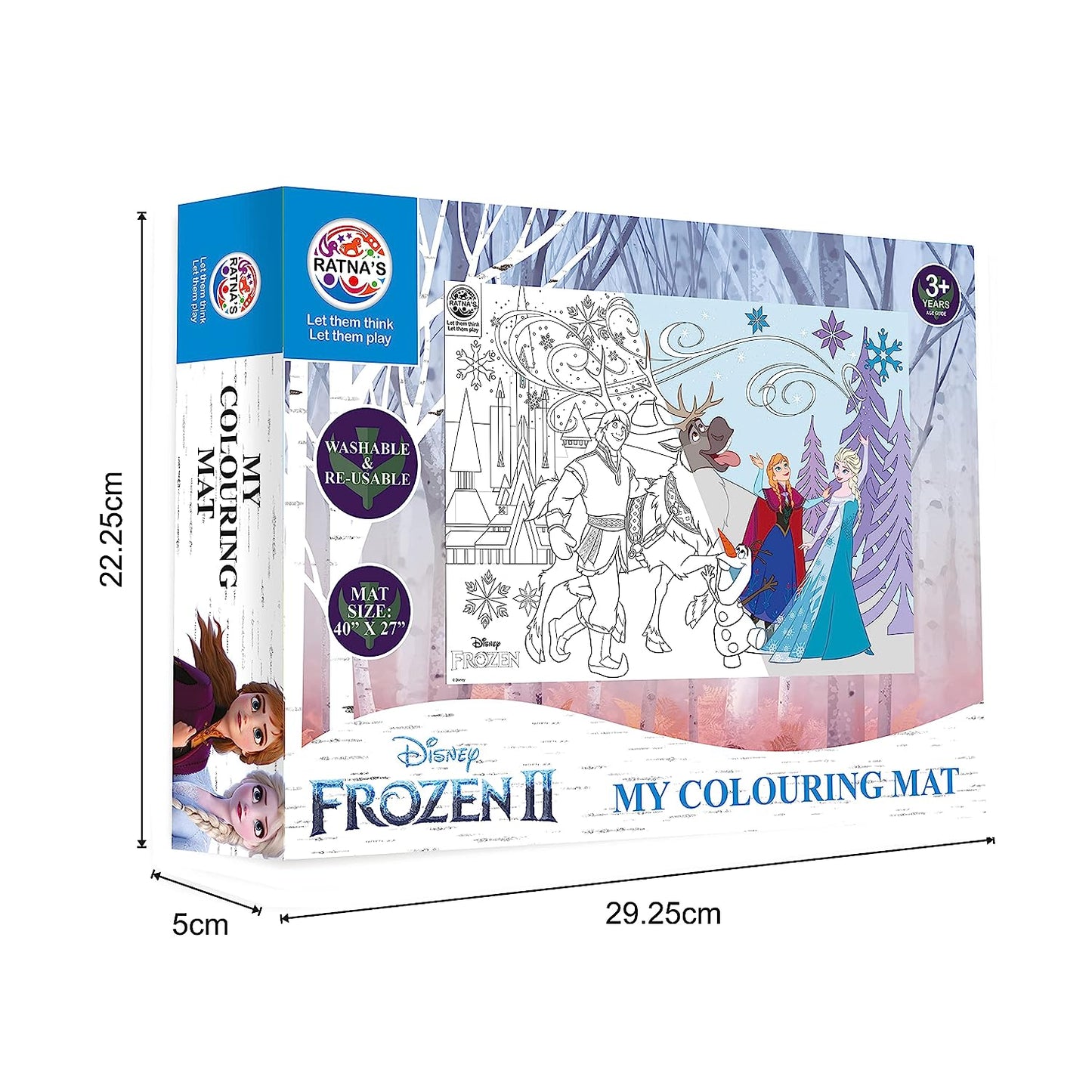 RATNA'S My Coloring Mat Frozen 2 | DIY Kit for Kids Big Size Mat 40 x 27 inches