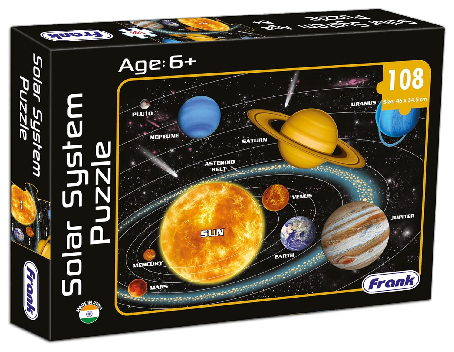 Frank Solar System Outer Space Puzzle For 6 Year Old Kids and Above - Fun and Challenging | Educational Toys and Games for Focus, Memory, Mental Boost pack of 1