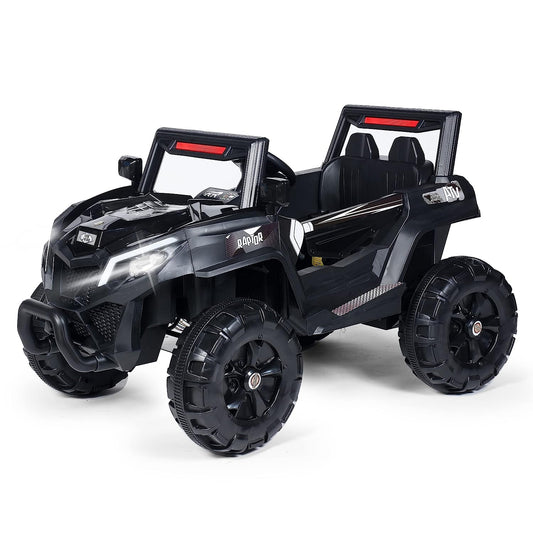 Jeep (4 Wheel Drive), Battery-Operated,Remote Control Ride-On with Foot Accelerator,Seat Belt,MP3/USB Port,Spring Suspension,Openable Doors, Electric Vehicle for Kids - MRGTOYS