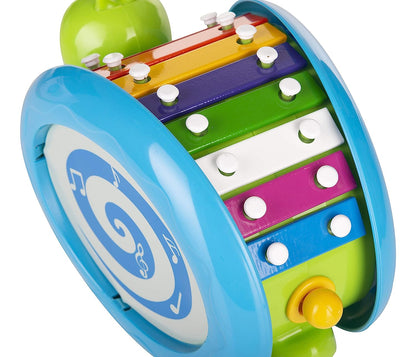 Giggles - 3 In 1 Pull Along Musical Snail, Xylophone, Drum And Walking Preschool Toys (12 Months & Above, Infant, Multicolour) (0 pieces)