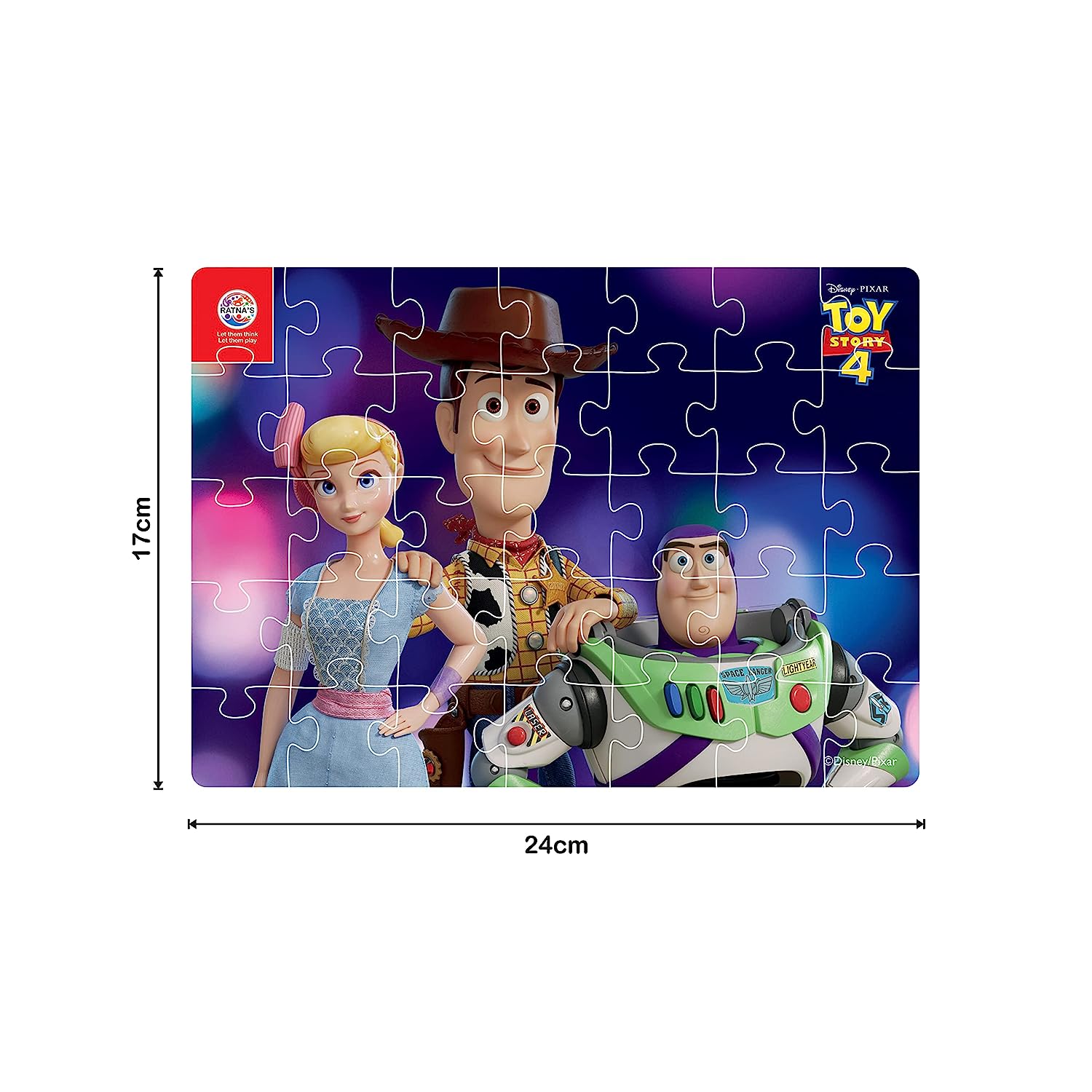 Ratna's 4 in 1 Disney Jigsaw Puzzle 140 Pieces for Kids. 4 Jigsaw Puzzles 35 Pieces Each (Toy Story 4) - MRGTOYS