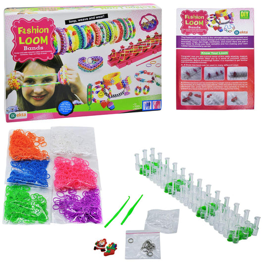 ekta fashion loom bands ( jewellery maker)- Multi color, Rubber