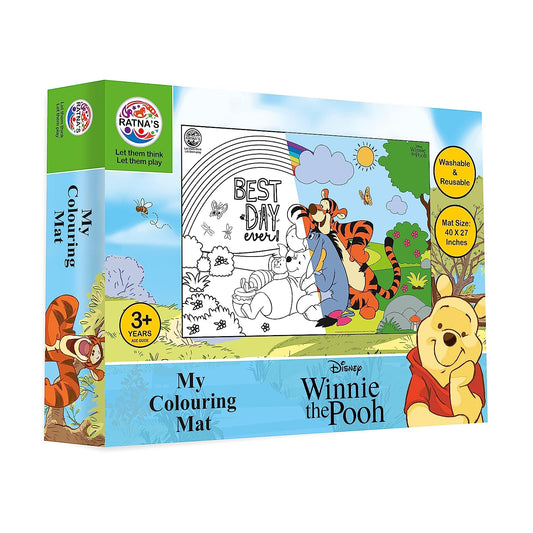 RATNA'S My Coloring Mat Winnie the Pooh | DIY Kit for Kids Big Size Mat 40 x 27 inches