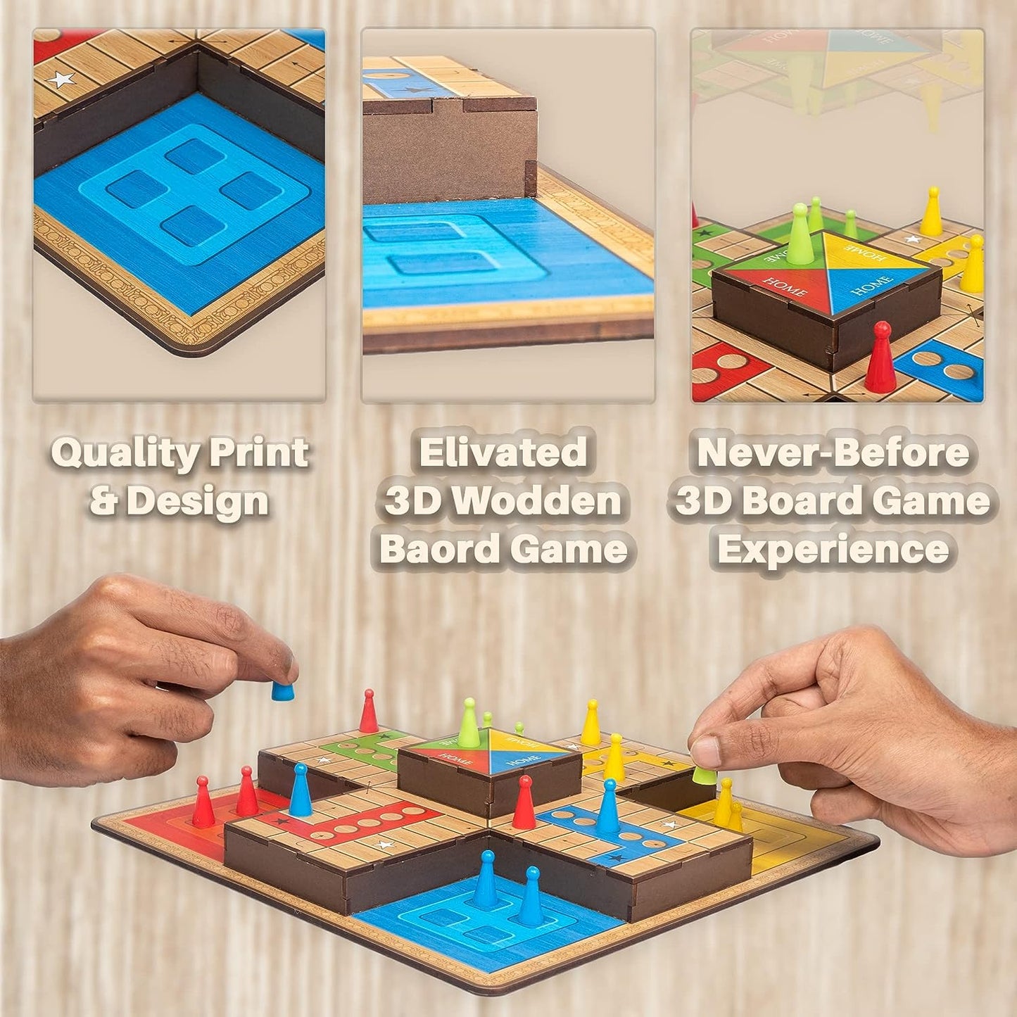 Premium Photo  Family ludo board game ready to print design on a