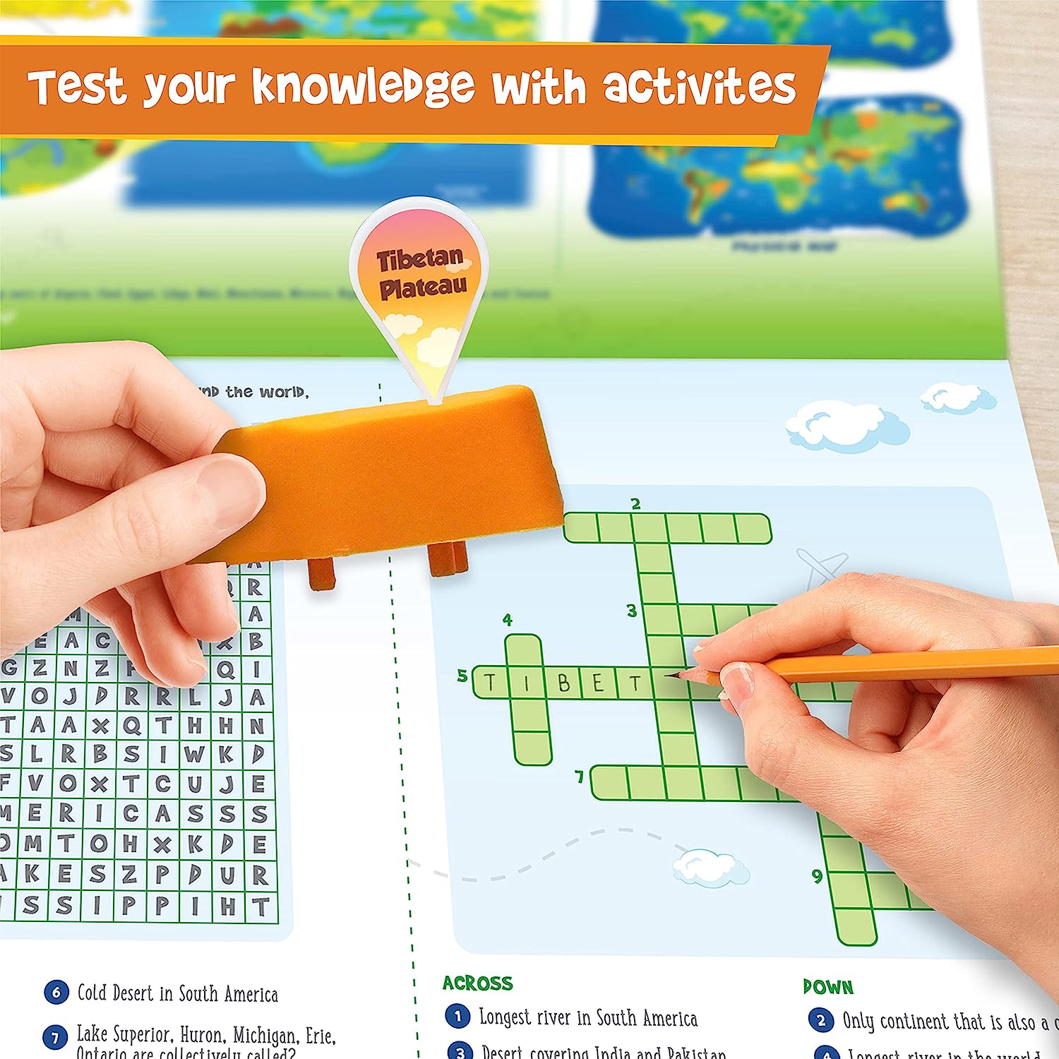 Imagimake Mapology - Physical Features of World - Educational Toy and Learning Aid - Puzzles for Kids for Age 5 Years GAMES