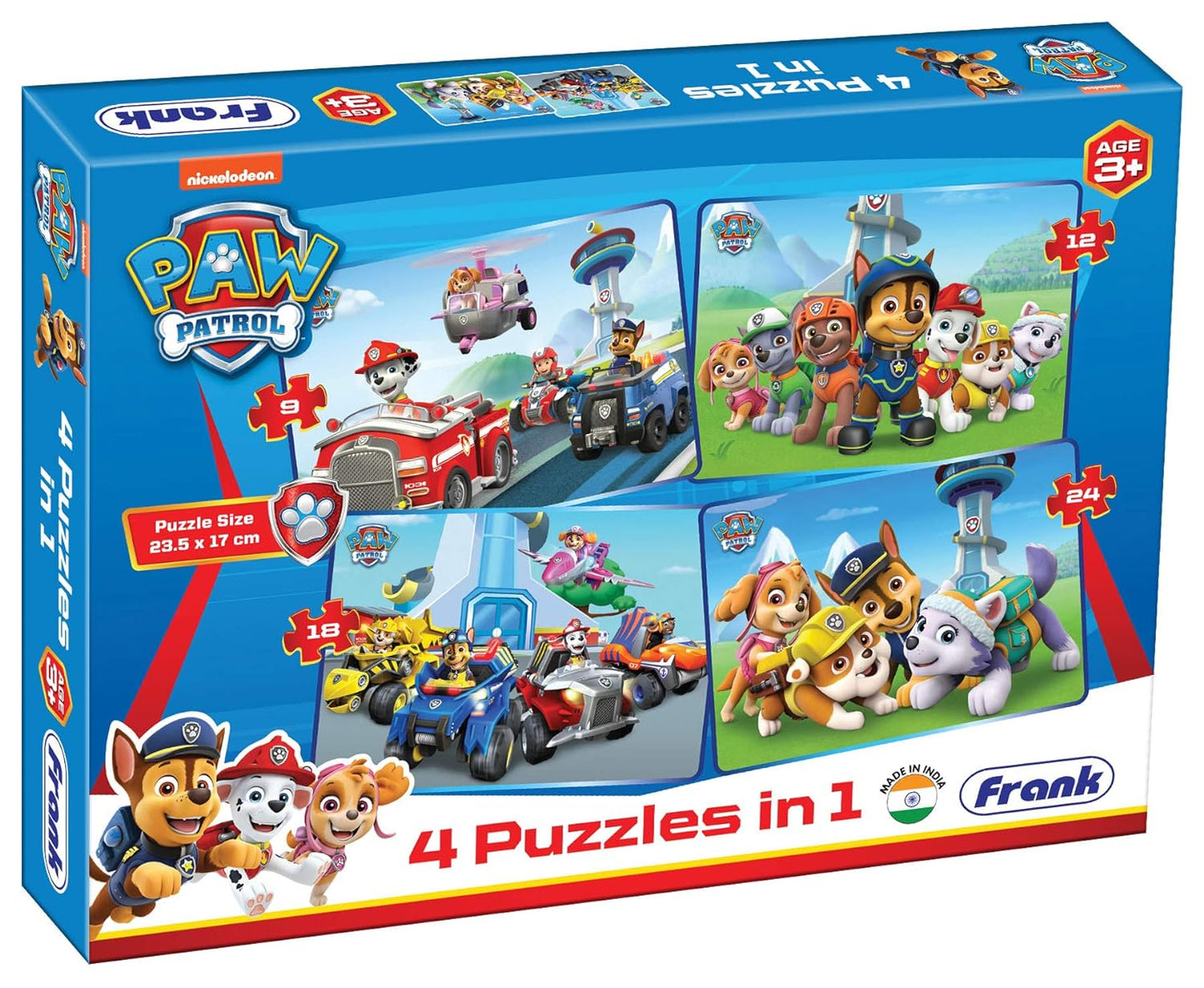 Frank Paw Patrol - 4 in 1 for 3 Years and Above, Multicolor