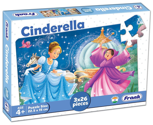 Frank - Cinderella 3 x 26 pcs Jigsaw Puzzles for Kids for Age 4 Years Old and Above