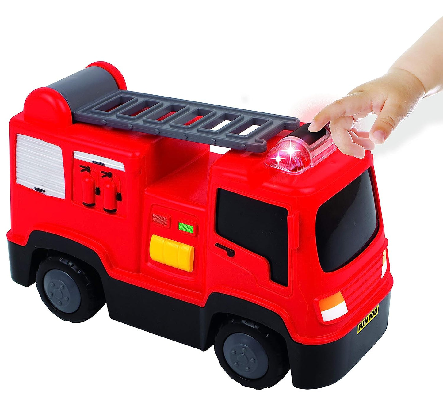 Giggles - Fire Engine, Multicolour vehicle with Lights and Sounds, Develops motor skills , 12 months & above, Infant and Preschool Toys