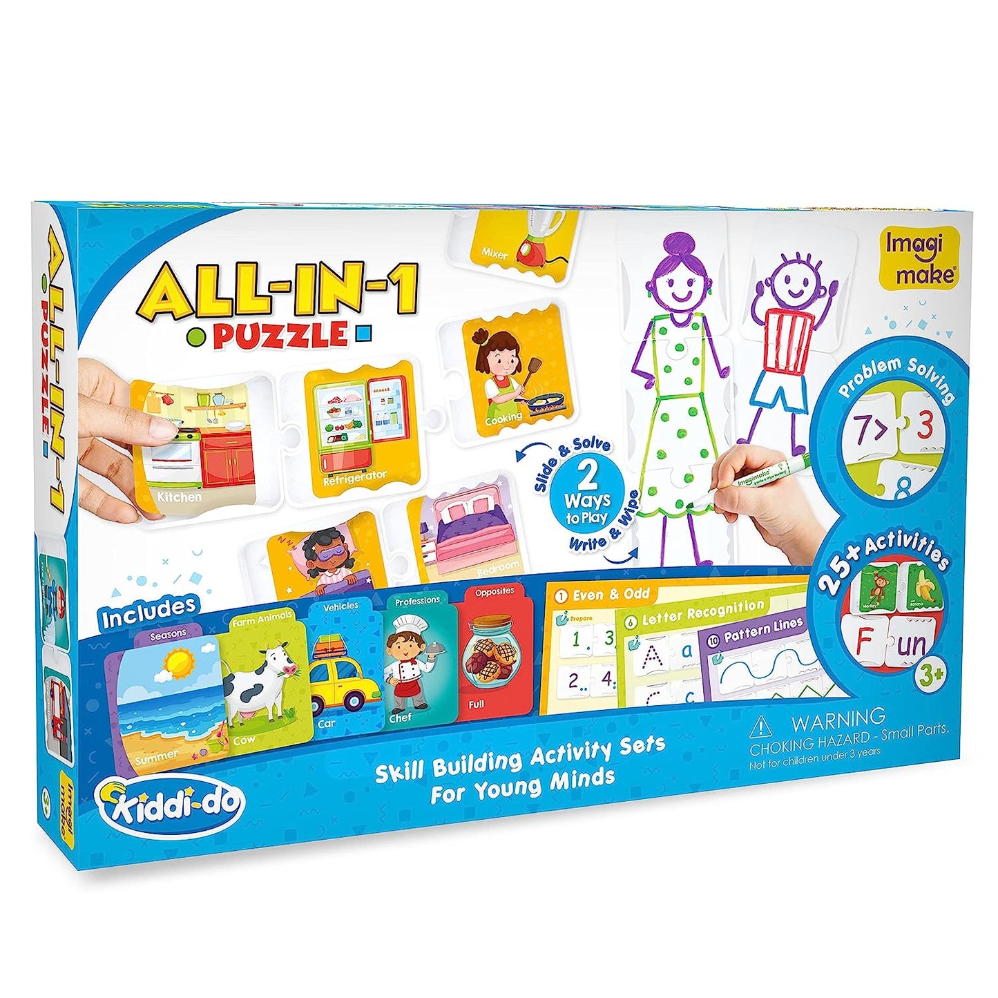 Imagimake - Kiddi-do All-in-1 Puzzle - Learn 25+ Activities Solving Puzzle Learning & Educational Toys for 3 Years & Above Kids