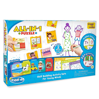 Imagimake - Kiddi-do All-in-1 Puzzle - Learn 25+ Activities Solving Puzzle Learning & Educational Toys for 3 Years & Above Kids