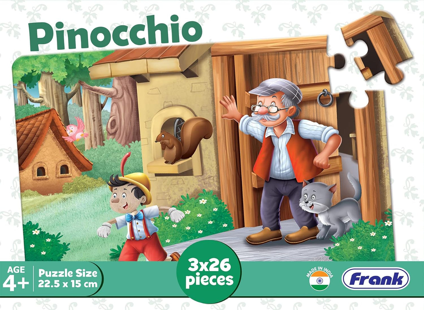 Frank Pinocchio 3 x 26 pcs Jigsaw Puzzles for Kids for Age 4 Years Old and Above