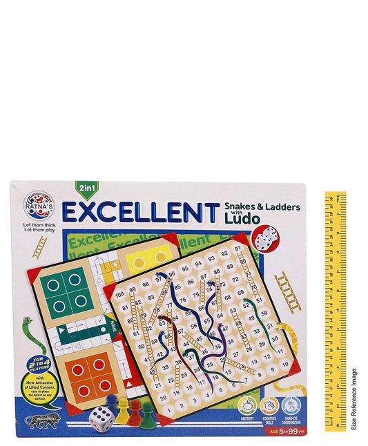 RATNA'S Table TOP Family Fun Excellent Ludo Snakes and LADDERS Board Game with Stand