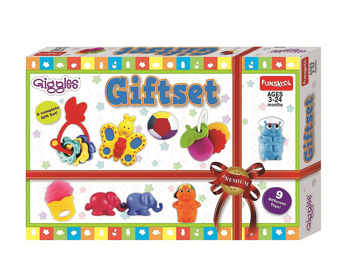 Giggles Plastic Gift Set Premium (9 Toys) Multi-Colour