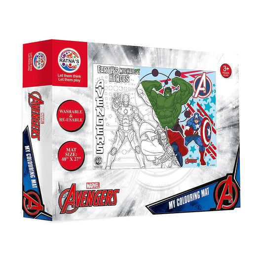 RATNA'S My Coloring Mat Avengers | DIY Kit for Kids Big Size Mat 40 x 27 inches