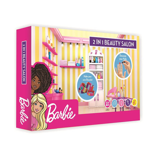 RATNA'S Barbie 2 in 1 Beauty Salon Nail Art and Bracelet Making