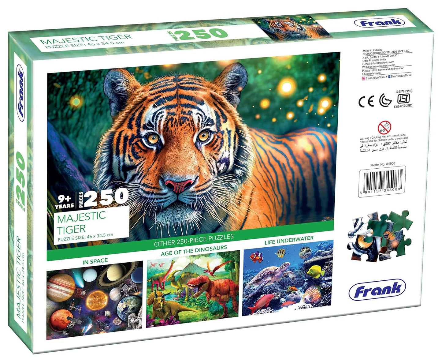 Frank Majestic Tiger 250 Pieces Jigsaw Puzzles