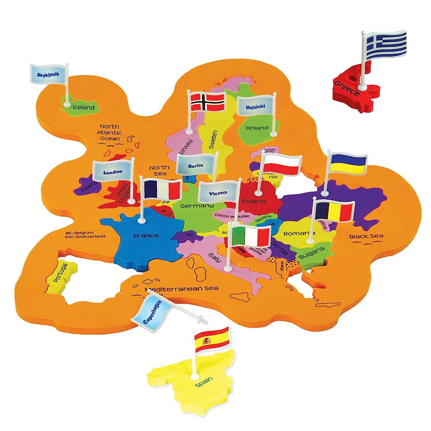 Imagimake: Mapology World with Flags & Capitals- with Country Shaped Pieces- Jigsaw Puzzle and Educational Toy for Boys and Girls Above 5 Years- Excellent Birthday Gift GAMES