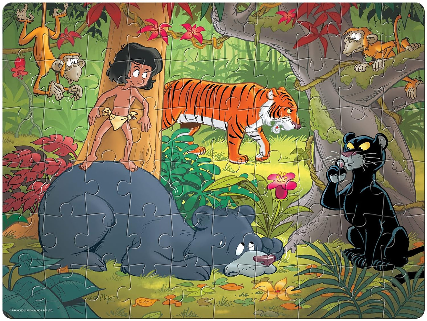 Frank The Jungle Book 60 Piece Jigsaw Puzzle for Kids for Age 5 Years Old and Above