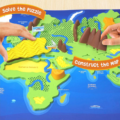 Imagimake Mapology - Physical Features of World - Educational Toy and Learning Aid - Puzzles for Kids for Age 5 Years GAMES