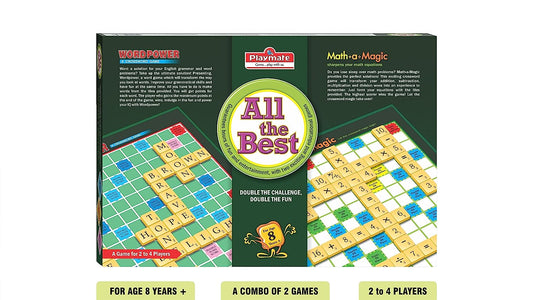 Playmate All the Best Combo WORDPOWER n MATH-A-MAGIC game. Age: 8 Years + / 2-4 Players