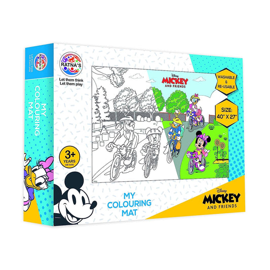 RATNA'S My Colouring Mat Disney & Marvel Theme for Kids Washable and Reusable Coloring Kit, Big Size Mat (40 x 27 inches) DIY Painting Kit (Mickey & Friends)