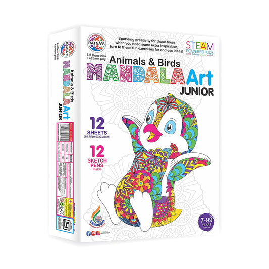 RATNA'S Mandala Art Junior Animals & Birds The Coloring Kit