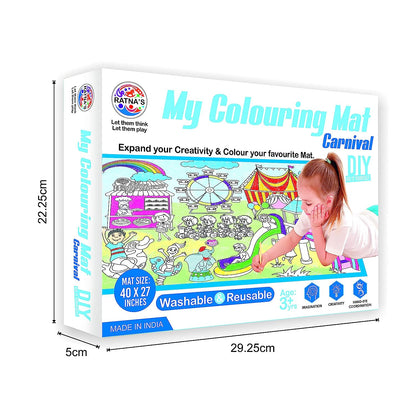 RATNA'S My Colouring MAT for Kids Reusable and Washable. Big MAT for Colouring. MAT Size(40 INCHES X 27 INCHES) (Carnival Theme)