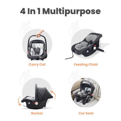 R for Rabbit Picaboo Grand 4 in 1 Multipurpose Baby Carry Cot Cum Car Seat