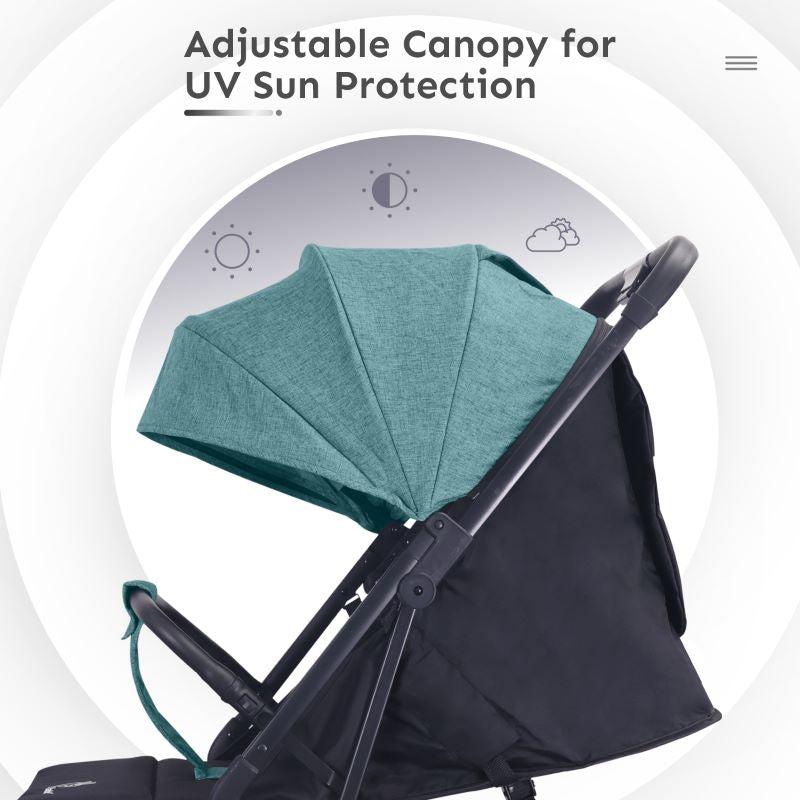 R For Rabbit Pocket Air Baby Stroller Is Built With High-quality Material And Comes With A 5-point Safety Harness For Your Baby’s Secure, Sturdy, And Safe Strolls