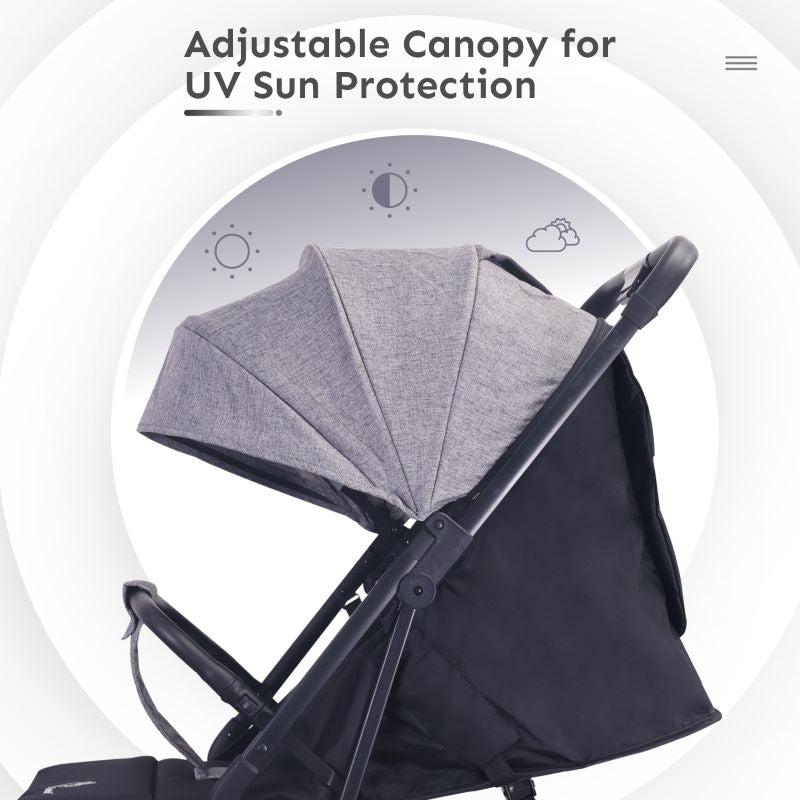 R For Rabbit Pocket Air Baby Stroller Is Built With High-quality Material And Comes With A 5-point Safety Harness For Your Baby’s Secure, Sturdy, And Safe Strolls