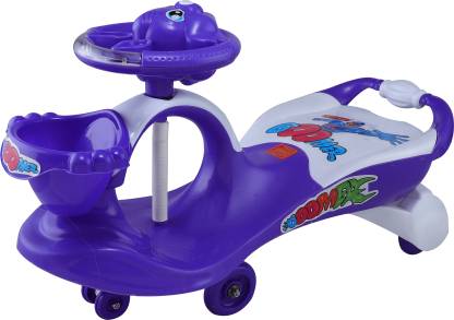 PLAYTOOL Boomer Swing Magic Car Ride On For Kids With Music For Joyful Ride (Blue)  (Blue)